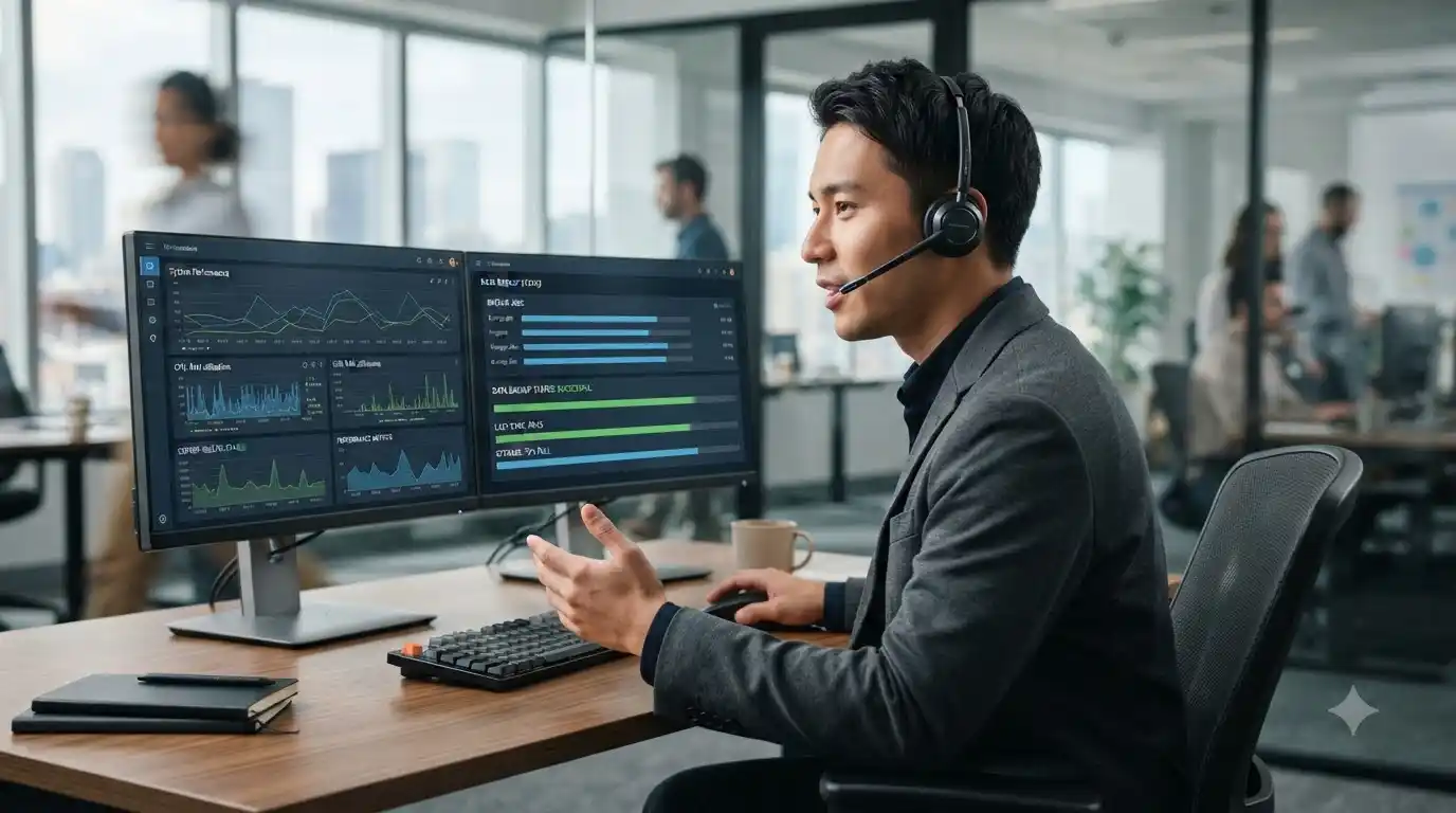 IT support professional providing remote technical assistance